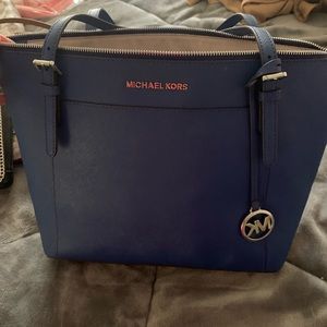 Blue over the shoulder bag